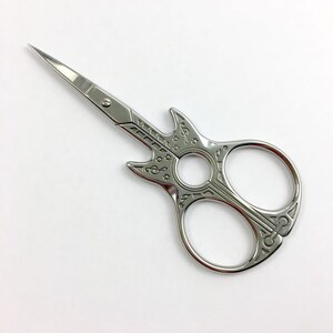 Guitar Embroidery Scissors Extra sharp fine tip Small Silver or Rainbow Cross Stitch Needlepoint Snips Guitar Lovers Scissor image 5