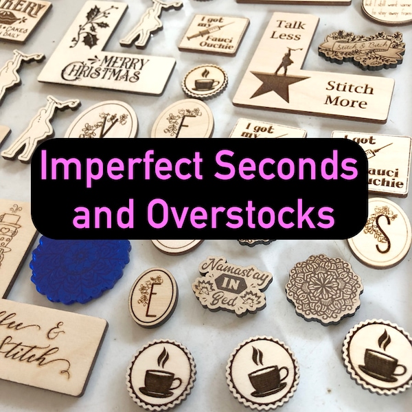 CLOSEOUT SALE!  Seconds! Overstocks! Discounted Magnetic Needle Minders | Imperfect Random Flawed Discount Needleminders.