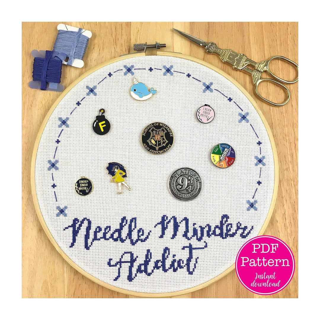 Needle Minder Addict Custom Needle Minder Storage cross Stitch Pattern Needleminder Collection