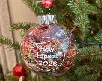 Personalisierte ORT Weihnachtskugel Ornament: Füllen Sie mit Ihrem Faden