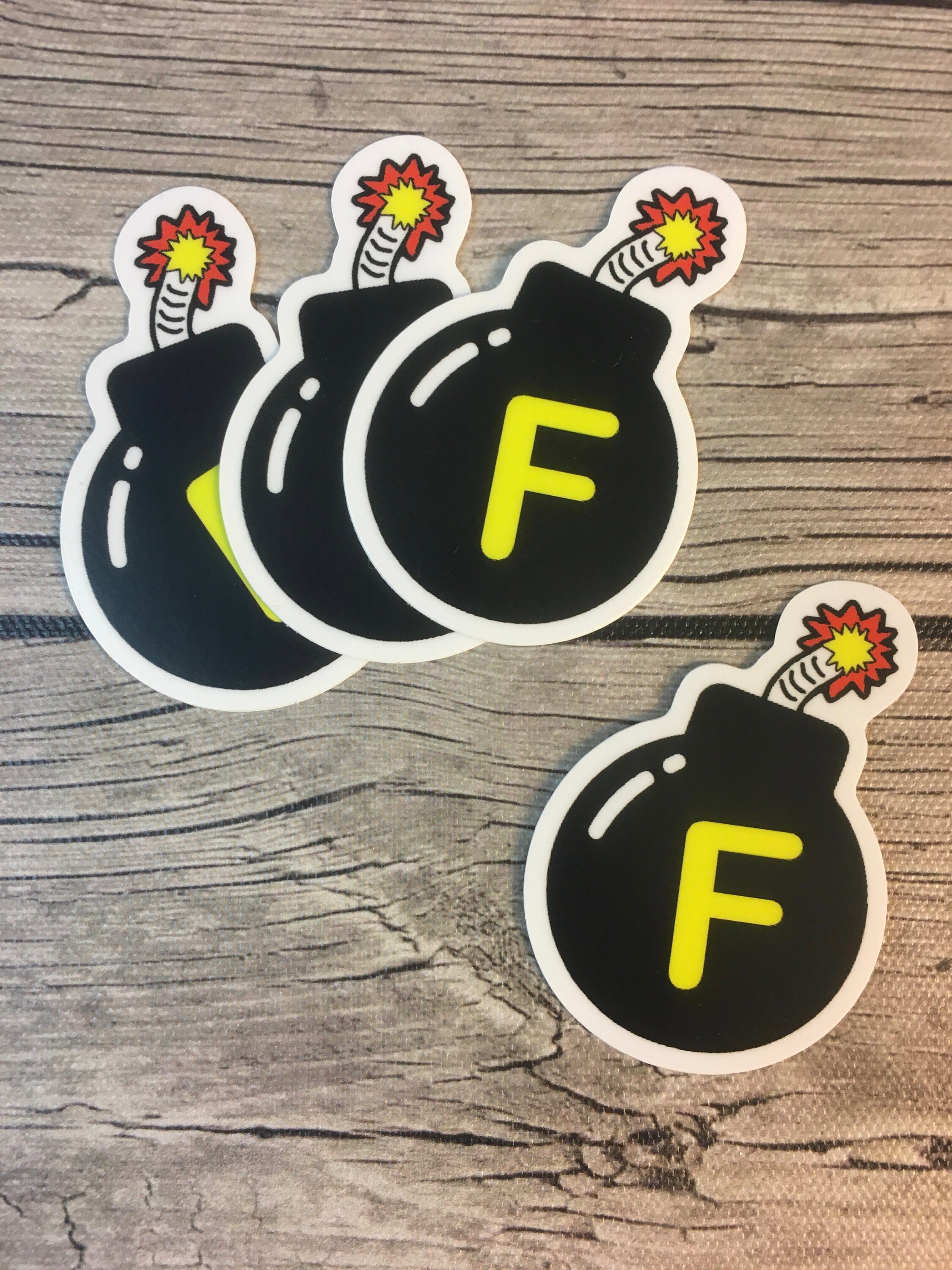 F-bomb Laptop Flask Stickers | F Bomb Vinyl Decals | Snarky Sarcastic ...