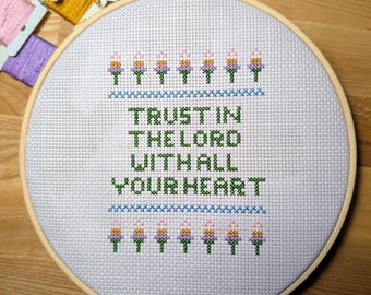 Trust In The Lord Cross Stitch Pattern