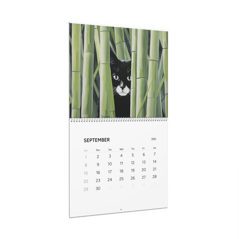 Cat Calendar 2024, Wall Calendars 2024, Animal Calendar, Planner Etsy