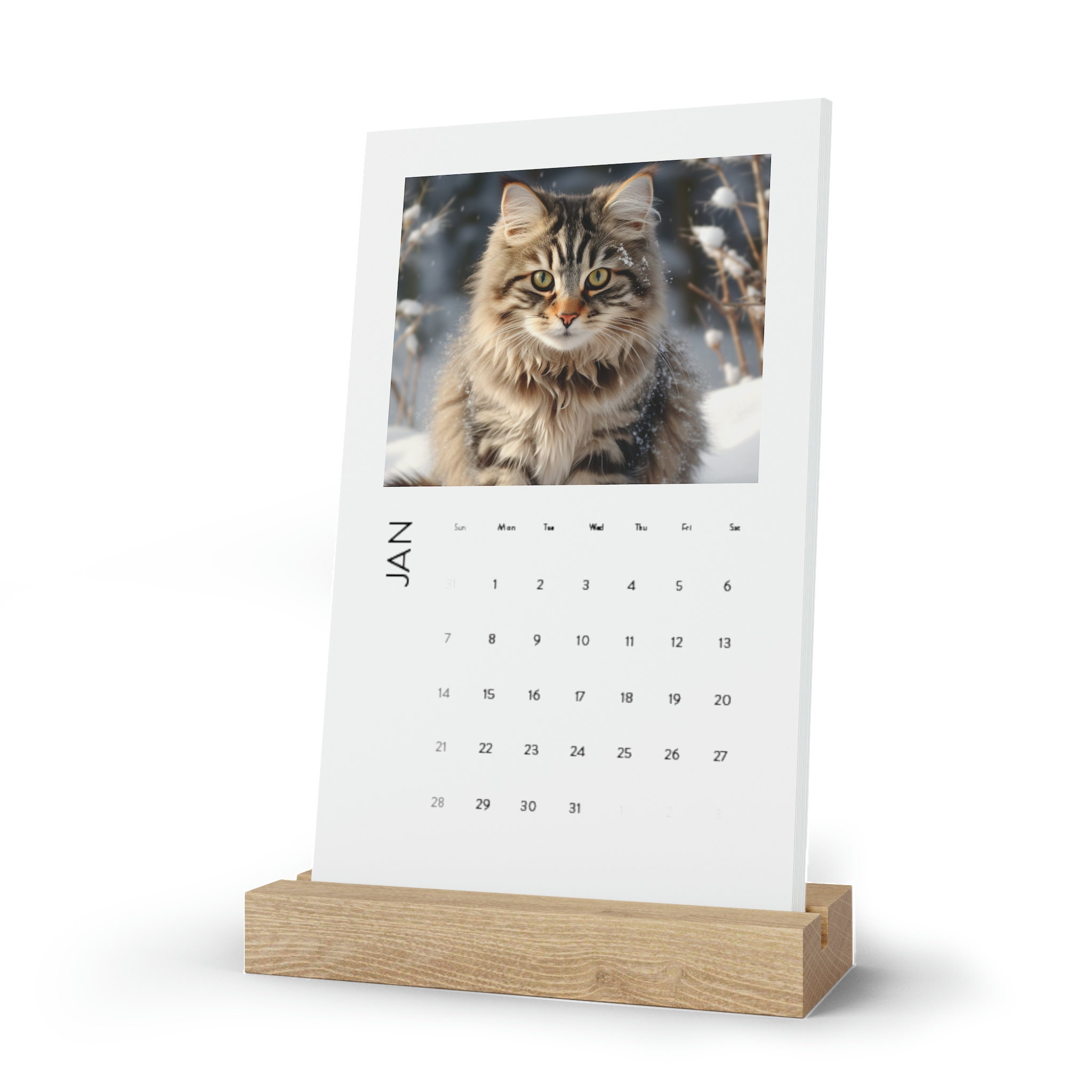 Cat calendar, Vertical Desk Calendar (2024), cat calendar 2024 sold by