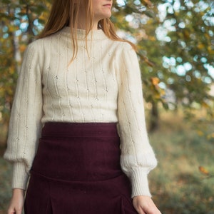 Knitting pattern Sweater vintage, victorian Vintage feminine fitted sweater Erebus image 1