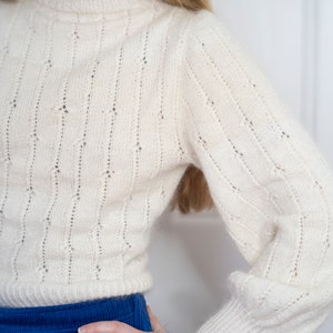 Knitting pattern Sweater vintage, victorian Vintage feminine fitted sweater Erebus image 5