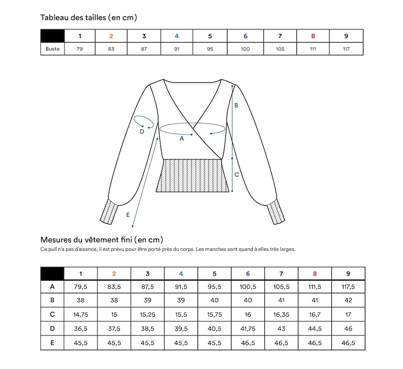 Pullover-Strickmuster Vintage tailliertes Crossover-Wickeloberteil in runder Form. Femininer Pullover mit Zopfmuster Aelita Bild 5