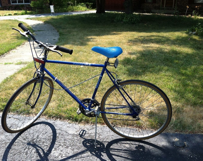 Vintage Huffy OMNI 10 Bike 22 Blue Frame Bicycle Original Parts Seat