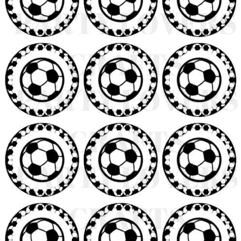 Soccer Digital Cupcake Topper Soccer Printable Soccer File Etsy