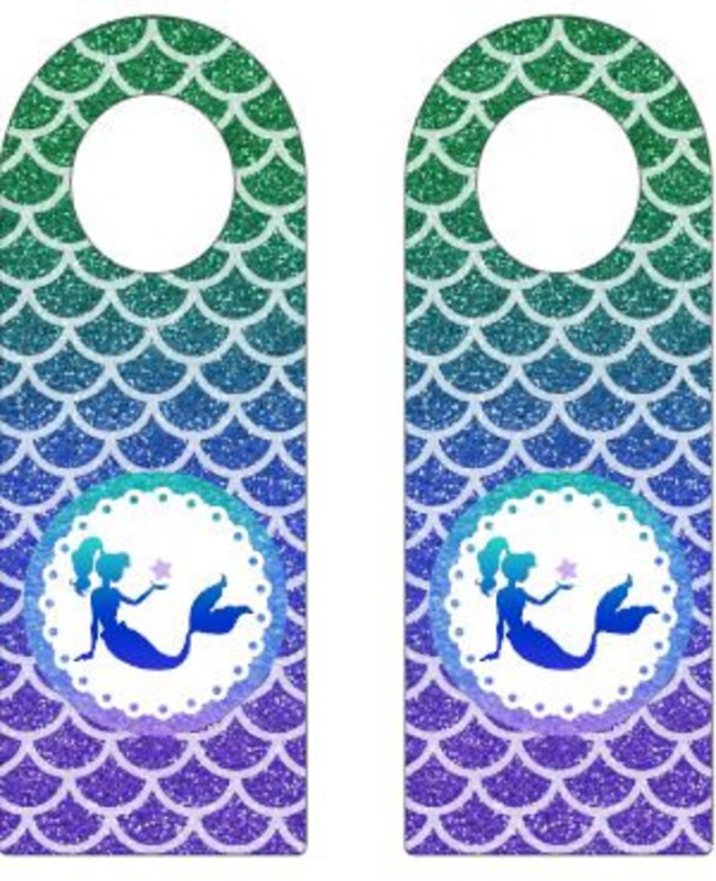 Mermaid Printable Set Mermaid Party Pack Printable Instant Download ...