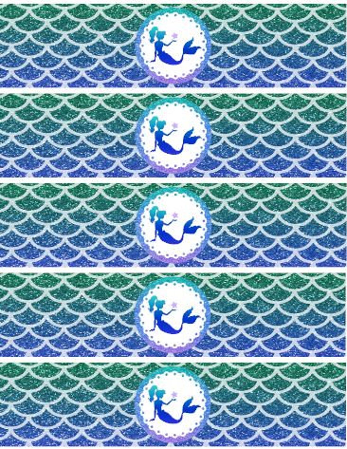 Mermaid Printable Set Mermaid Party Pack Printable Instant Download ...