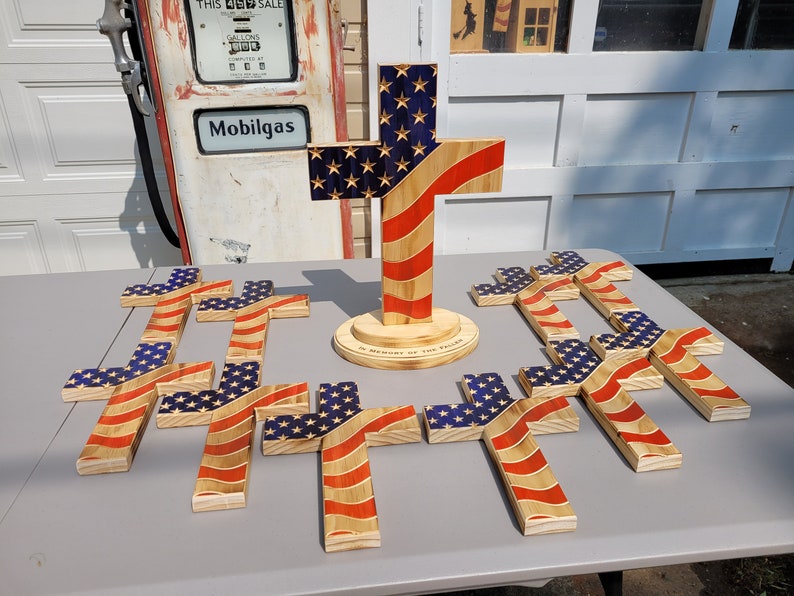 American Flag Cross - Etsy