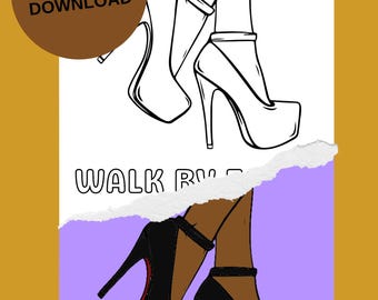 Walk By Faith, verf voor volwassenen en slokje, direct downloaden, afdrukbare DIY Paint Party