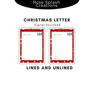 Christmas Letter Printable Set| Christmas Wish Letter|  Christmas Activities PDF| Christmas Printable| Cute Christmas Letter| Santa Letter
