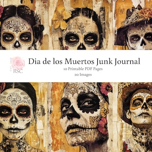Dia de los Muertos Junk Journal| Day of the Dead Scrapbook Pages| DIY Journaling| Mexican theme Junk Journal| Catrinas Junk Journal|Ephemera