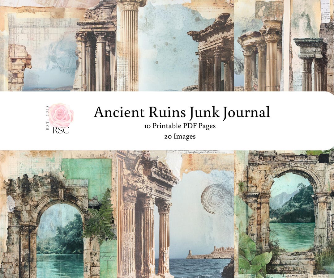 Ancient Ruins Printable Junk Journal PDF| Greek and Roman Inspired ...