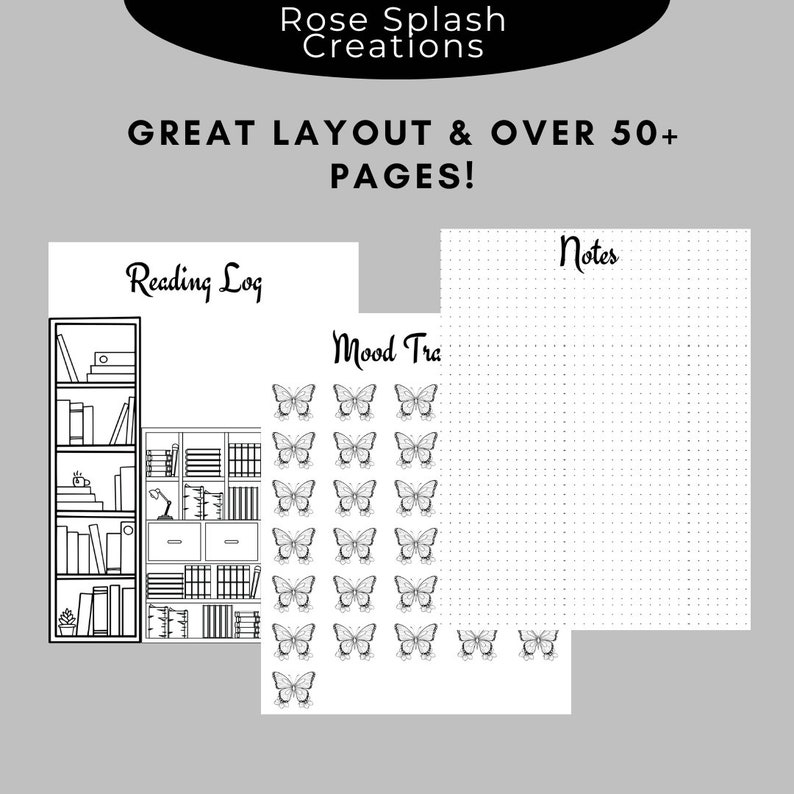 Pre-made Bullet Journal, Bullet Journal Spreads, Digital Download ...