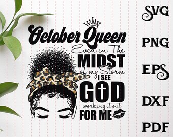 Download October Queen Svg Etsy