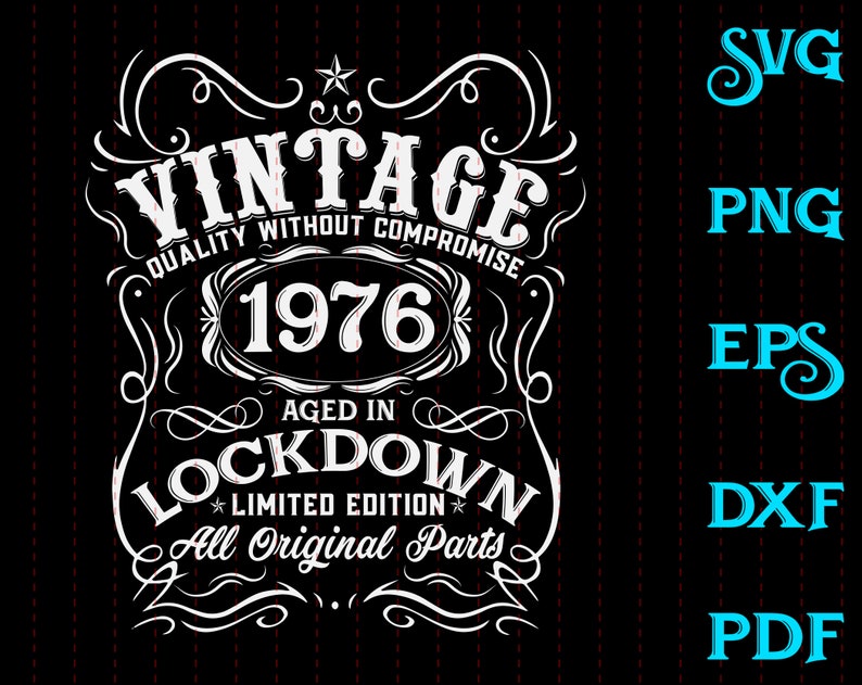 Download Vintage 1976 aged in Lockdown SVG 45th Birthday ...