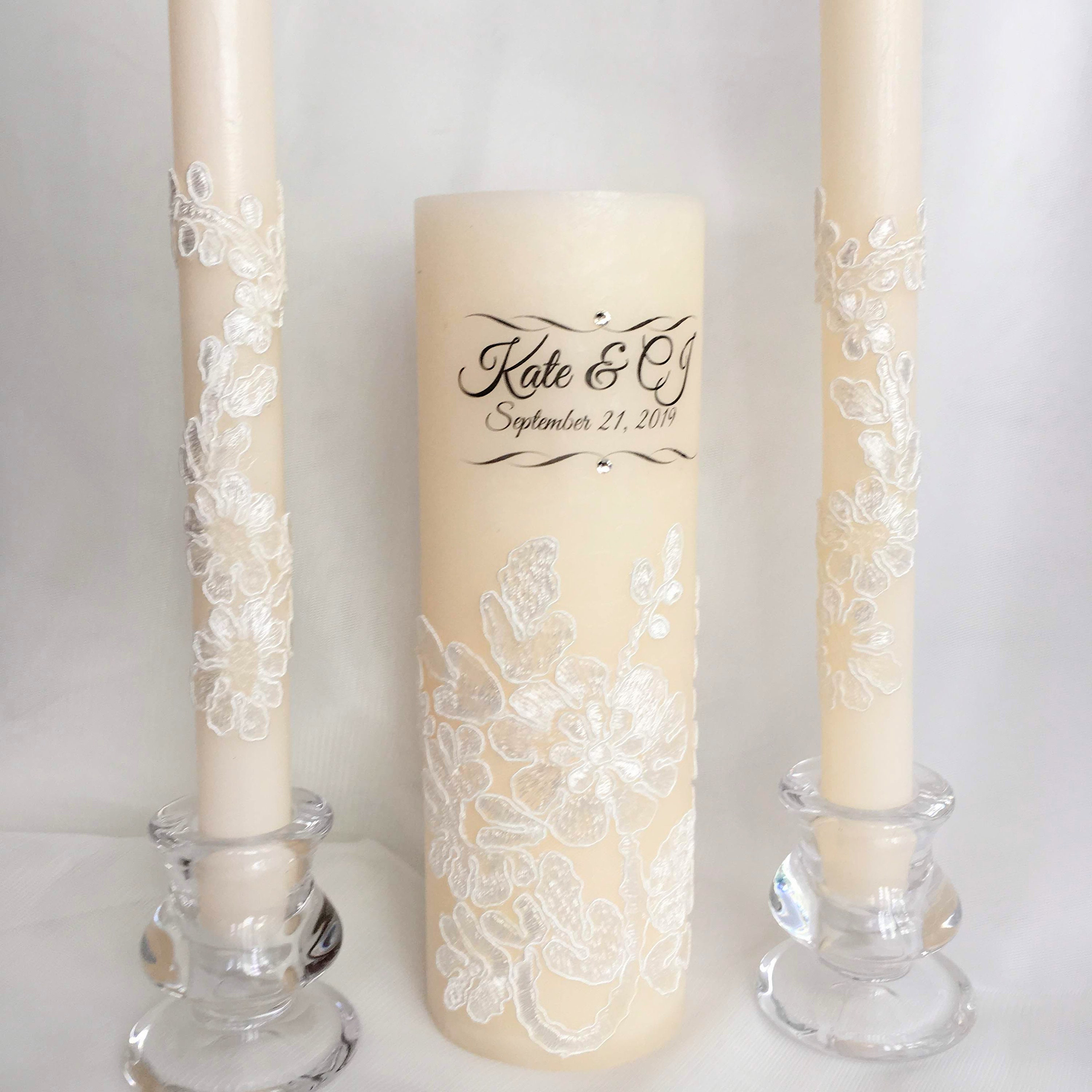 Wedding Unity Candles Set at George Bousquet blog