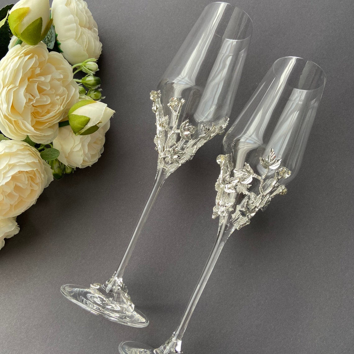 Champagne flûtes mariage Toast flûtes or Verres de champagne Etsy