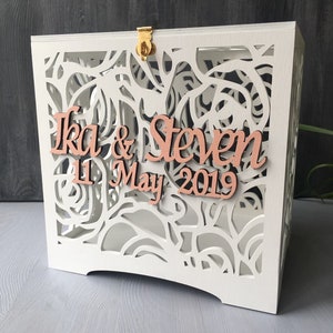 Wedding card box with lock | Wedding money box | Wedding envelope box | Wishing well box | Lockable card box