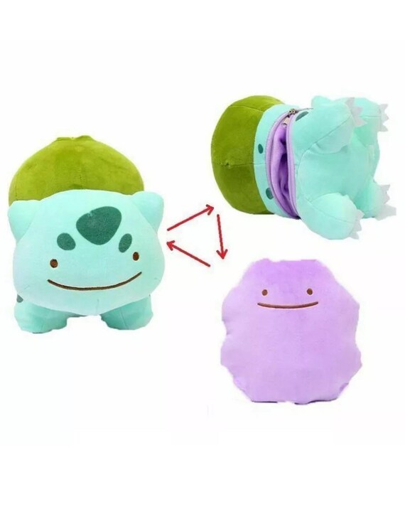 ditto bulbasaur reversible plush