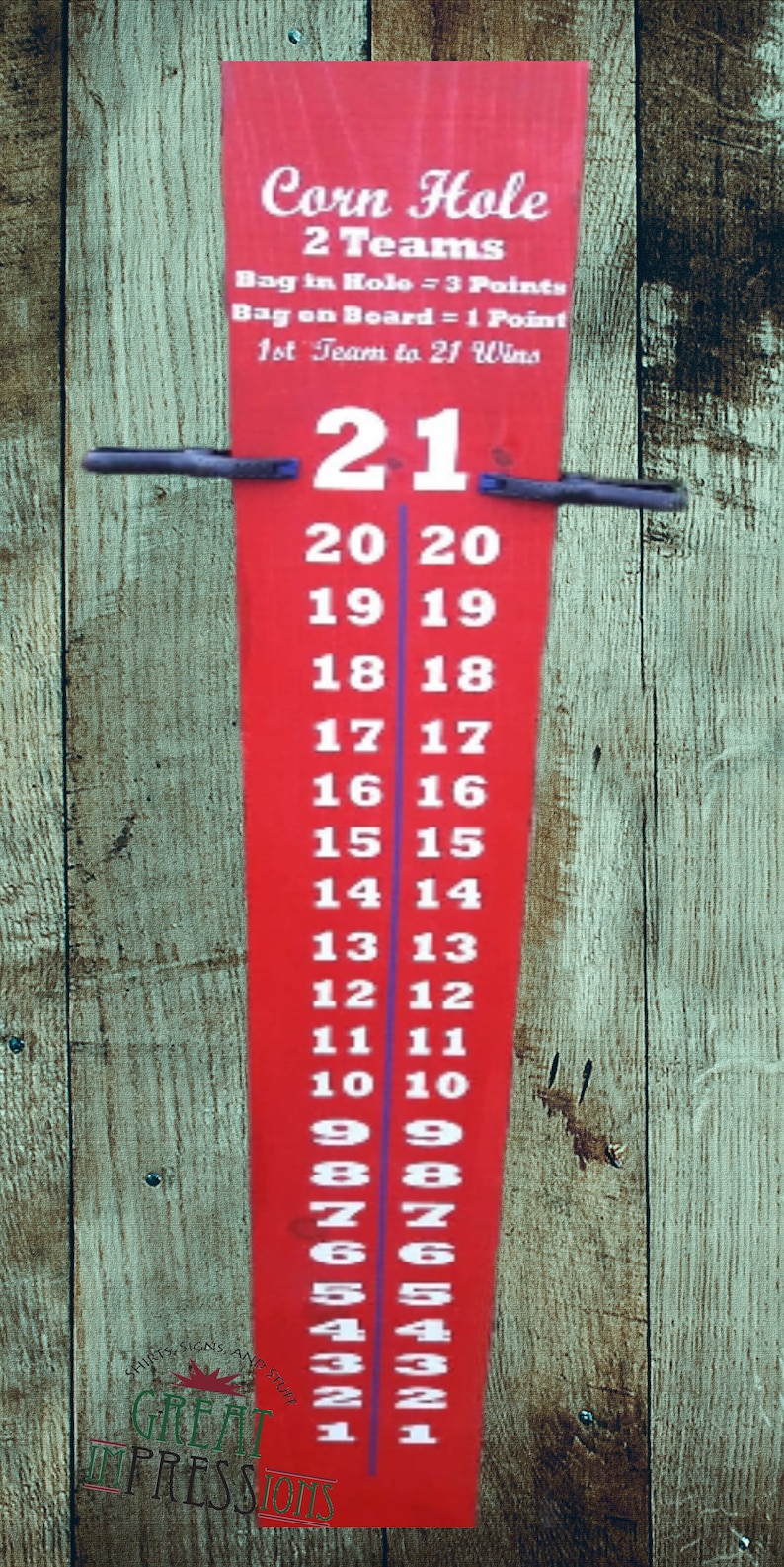 Corn Hole/horseshoes Score Board Etsy