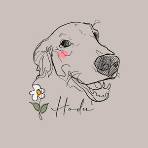 Hund/Katze/Tier Portraitzeichnung nach Foto, Ohr konturzeichnung, Haustierportrait, NUR DIGITALE DATEI, Tattoo Malerei, Gesicht Skizze vom Foto