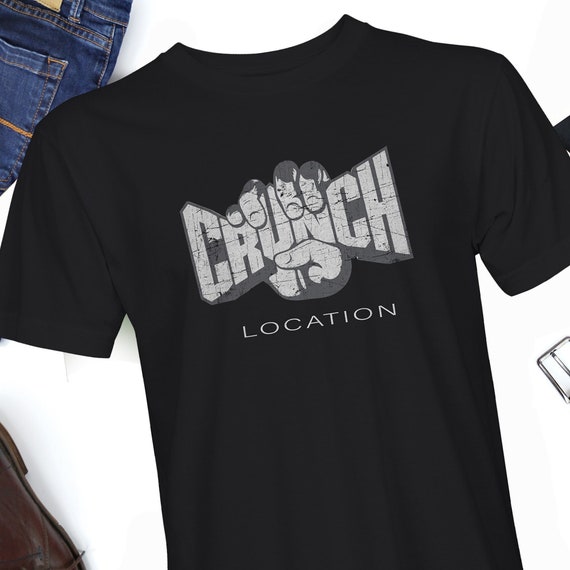 Unisex Soft style Color T shirts With Crunch Fitness Graphic Front and Side Arm Design Etsy UK