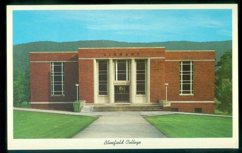Library Building Bluefield College Bluefield Virginia Chrome Etsy
