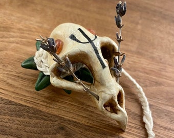 Motherland Fort Salem inspired Bird Skull Corsage (MADE TO ORDER)