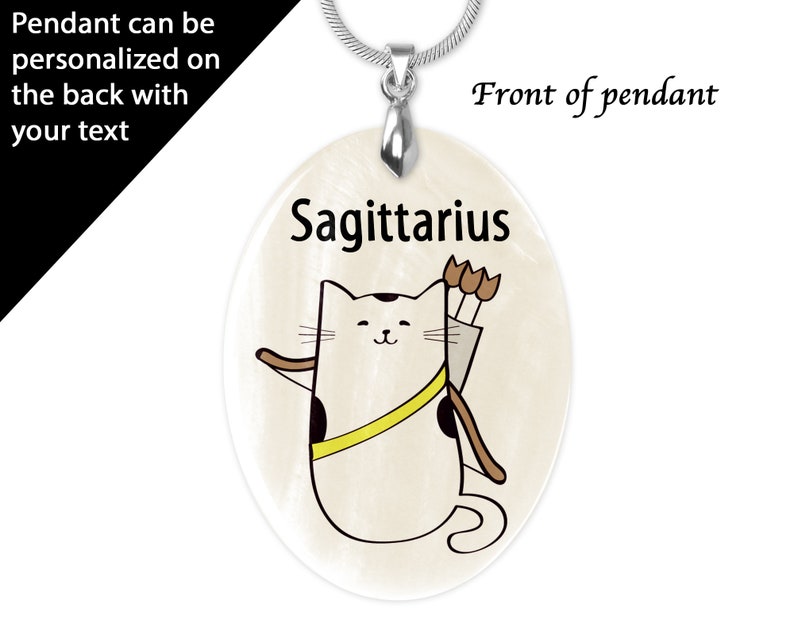 Sweet 16 Sagittarius Jewelry Pendant Birthday Gift Jewelry For Girl Sagittarius Birthday Pendant Cat Lover Gift