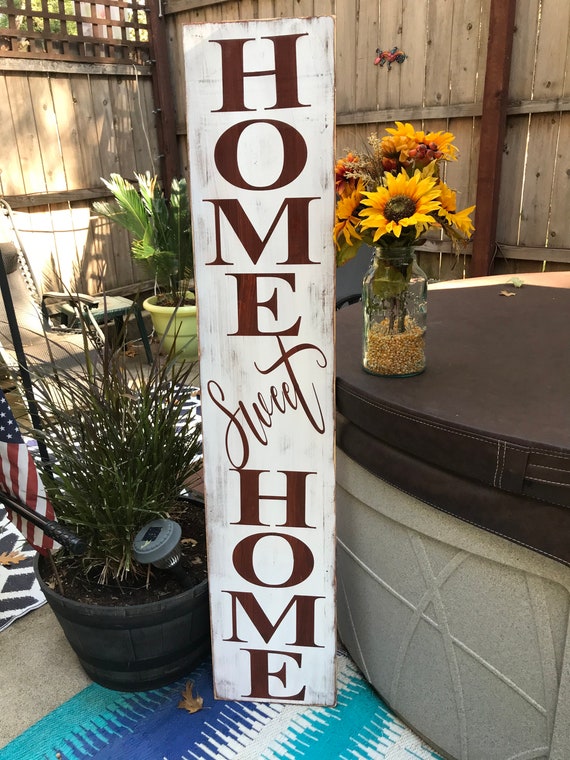 Home Sweet Home Sign Welcome Sign Front Door Signs Home Etsy