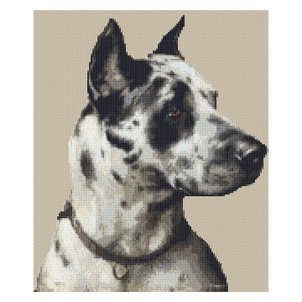 Great Dane Dog Puppy Counted Cross Stitch Kit 12" x 10" 14 Count