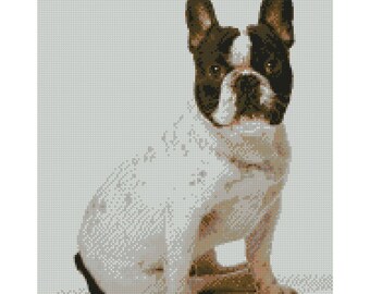 French Bulldog Puppy Dog Counted Cross Stitch Kit