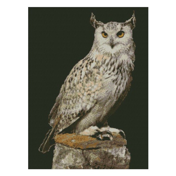 Eagle Owl Counted Cross Stitch Kit 16" x 12"