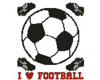 I Love Football Sampler Counted Cross Stitch Kit