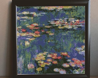 Monet Water Lilies Counted Cross Stitch Kit 33 x 33 cm 11 count