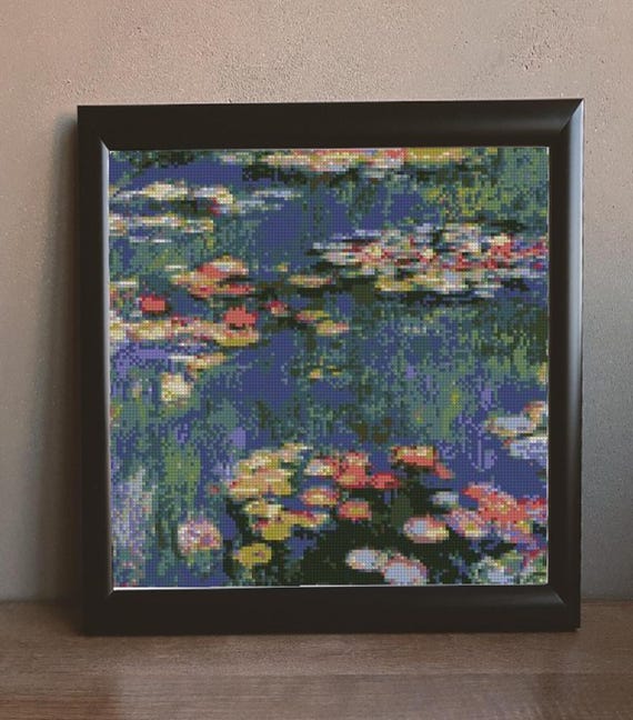 Monet Water Lilies Counted Cross Stitch Kit 33 x 33 cm 11 count