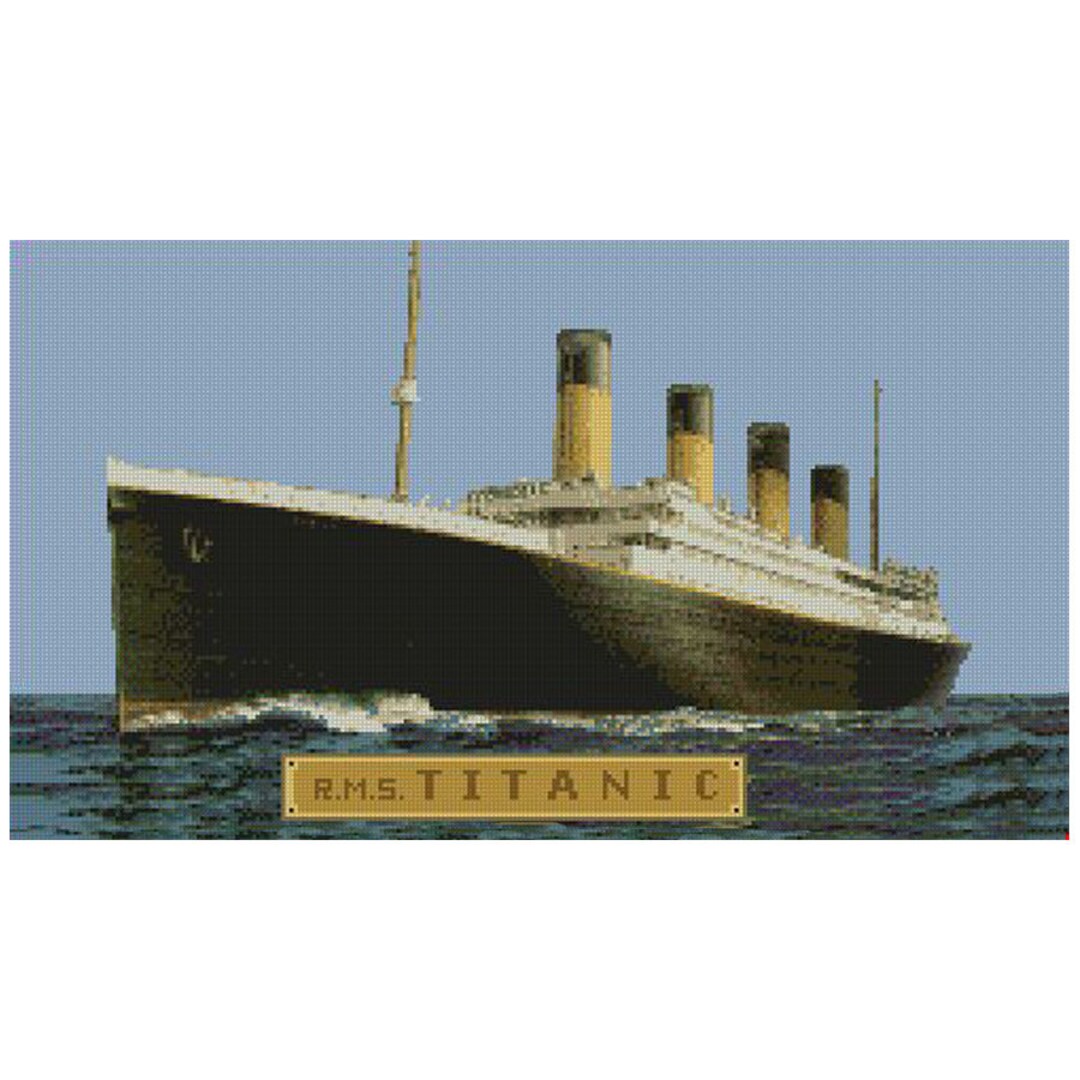 Titanic Complete Counted Cross Stitch Kit 17.8 X 10 Etsy