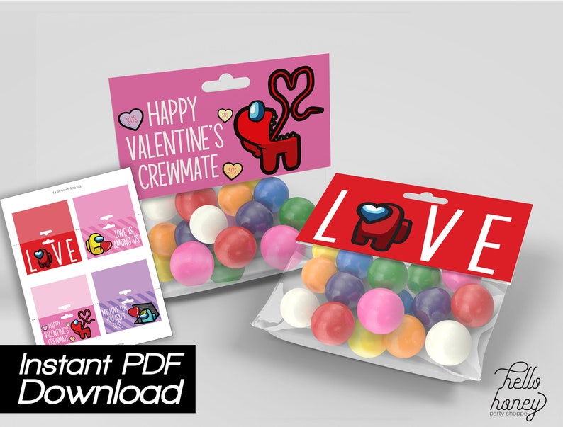 among us valentines day candy bag tags printable etsy