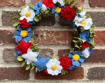 4th of July wreath...Stars & Stems