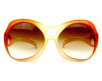 Vintage Deadstock 1960s Italian Oversized Round Sunglasses 