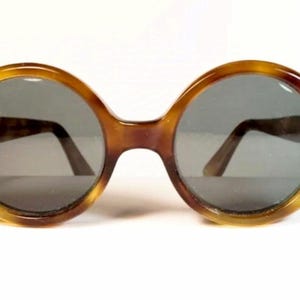 Original vintage 50s unisex tortoise round sunglasses not used very rare
