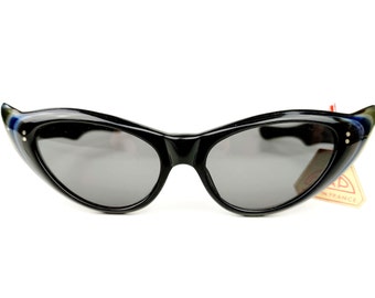 MAP FRANCE cat eye 50s original vintage womens handmade sunglasses not used
