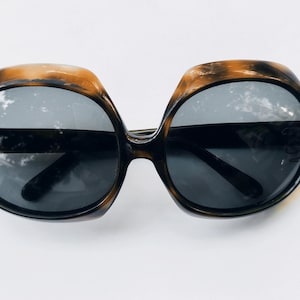 MAP FRANCE 50s original vintage womens tortoise oversized sunglasses not used