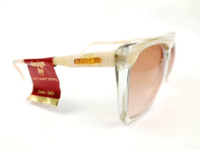 Lunettes Vintage Anne Marie Perris X343 B-16 - Monture Argent/brun Ovale, New Old Stock (NOS)