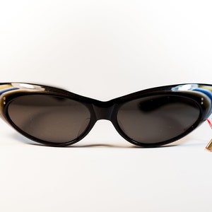 KARTE FRANCE cat eye 50er Jahre original vintage Damen Sonnenbrille nicht benutzt
