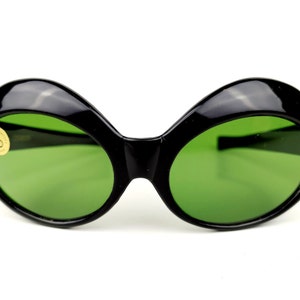 Lunettes de soleil pour femmes Jackie O originales vintage des années 60 SUPERSOLFLEX ITALY non utilisées - rare